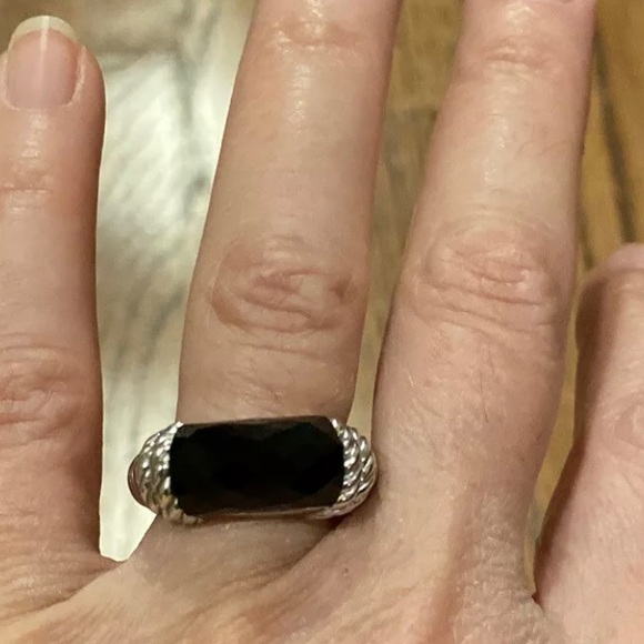 Judith Ripka Jewelry - Judith Ripka black onyx SS rope ring